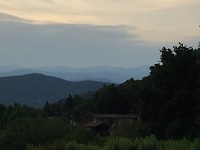 Zicht vanuit de camping