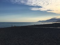 Eten met zicht op t strand