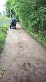 Crossen over Gili koets met bagage