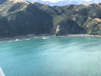 Uitzicht vanuit vliegtuig Kaikoura