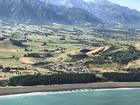 Uitzicht vanuit vliegtuig Kaikoura