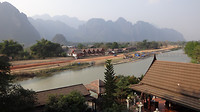Hoteluitzicht in Vang Vien