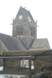De parachutist aan de kerktoren