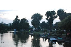 campning in de avond
