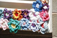 Gebreide bloemen voor Carla