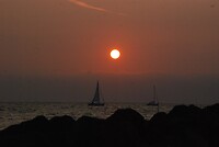 Ondergaande zon Stavoren