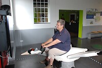 Museum Terra Mora. Grady maakt een vlucht op een kraanvogel