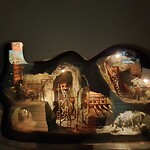 Tin museum: diorama In de mijn.