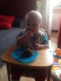 Yammie, lekker zeg, die chocoladetaart!