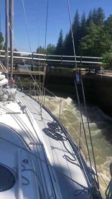 Watervalletje in de sluis