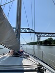 Kielerkanaal met een van de eisenbahnbrucke