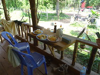 Ontbijt op de veranda