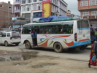 Overvolle bus Banepa