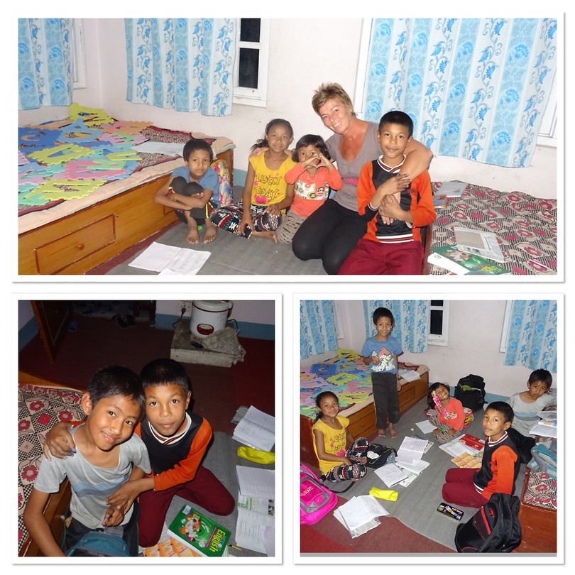 Kinderen in Banepa op hun kamer
