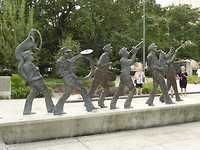 Muzikanten in Louis Armstron Park