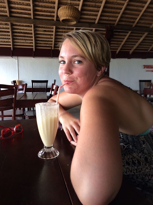 Lekkere ananasmilkshake!