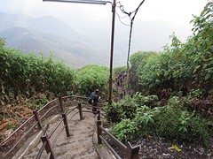 Deze trappen moesten we op klimmen