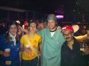 Halloween party, met vlnr Natasha, Miriam, Philipp, Ibrahim