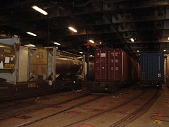 Eisenbahn auf der Faehre