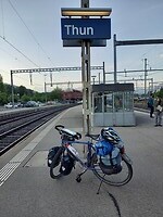 eine lange Zug-/Bahnreise steht bevor
