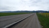 Blick auf Victor und die Grand Teton Range