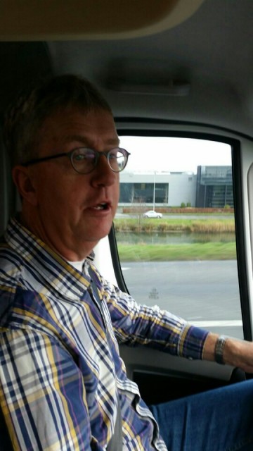 Kees achter het stuur