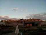 Zonsondergang Farmstay, uitzicht vanaf de veranda