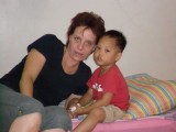 Net wakker met mamma