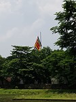 De andere nationale vlag met 5 kkeuren van 5 elementen; metaal, hout, water, vuur en aarde