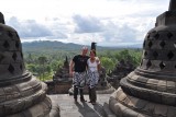 Bovenop de Borobudur