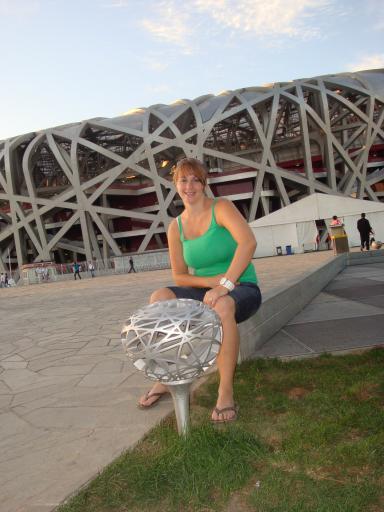 Bij het olympische stadion
