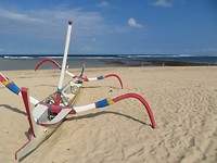 Boot bij Nusa Dua