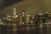 Skyline in het donker