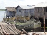 Nzulezo, dorp op palen.