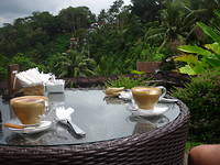 cappuccino met uitzicht