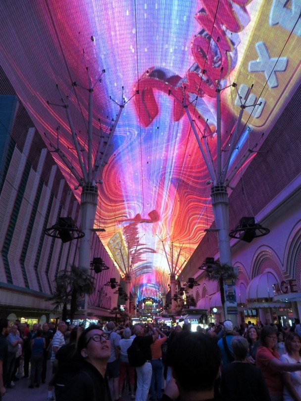 Fremont street experience Foto Klaas en Diny Jut’s reisblog