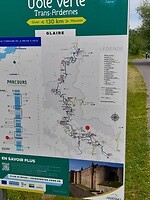 De route van Mouzon naar Givet
