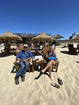 Lunchen op het strand.