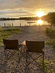 Zonsondergang aan Domaine du Lac de Sames