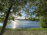 Meer vanaf het waterski terras.