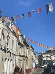 Vlaggen van het Renaissance feest.