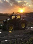 Zonsondergang op de camperplek