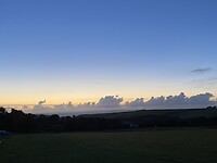 Zonsondergang op de Camping