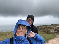 Storm en regen tijdens de terugweg