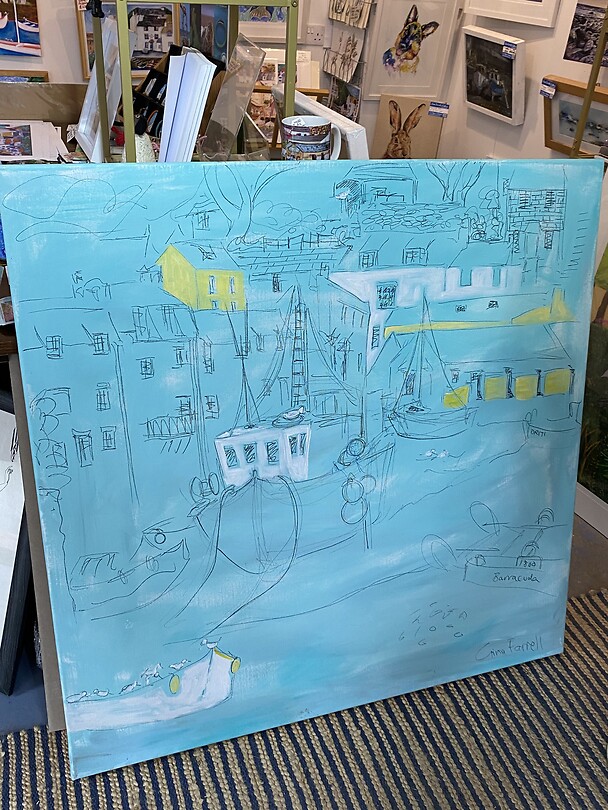 Schilderij in progress