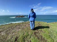 Bij de Godrevy Lighthouse