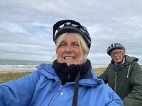 Fietsen langs zee