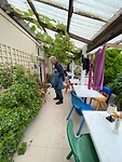De binnentuin van de camping