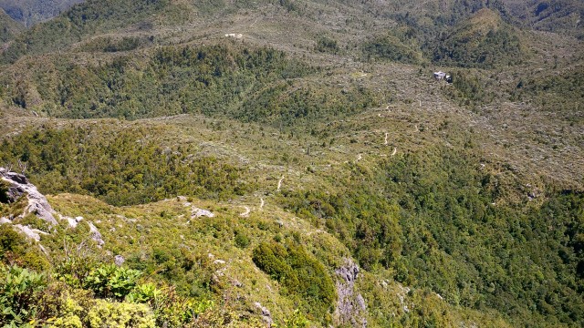 Afgelegde route naar de Pinnacles