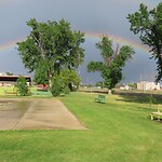 Regenboog met 2 potten goud